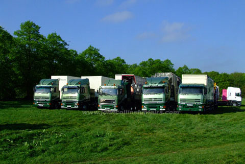 The Feet lined up at Knutsford, prior to the May Day funfair,image