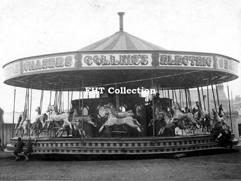 John Collins' 3-abreast Gallopers, Harpurhey, Manchester, August 1939	FHT Collection,image