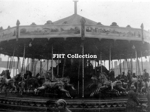 John Collins' 3-abreast Gallopers,	Leek May 1933, FHT Collection,image