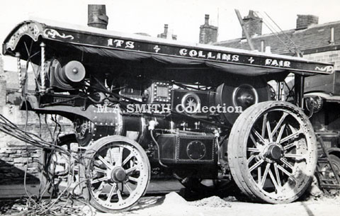 M A Collins' Burrell Showman’s Engine Lees, nr Oldham	August 1940	M A Smith Collection 3291 “Emperor”,image